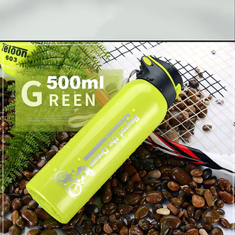 500ML Bicycle Water Bottle Vacuum Stainless Steel Cycling Water Bottle Double Walled Simple Thermo Mug Insulated with Straw