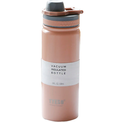 Stainless Steel Vacuum Insulated Water Bottle, Mental Thermos with Handle, BPA Free, Gym, Cycling, Travel, Hot and Cold, 500Ml