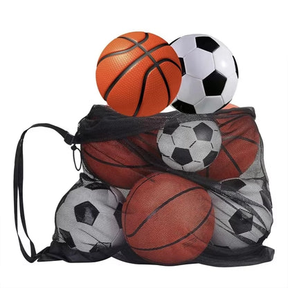 Drawstring Sports Ball Bag Football Mesh Bag Basketball Backpack Football Soccer Volleyball Ball Storage Bags Swimming Gear Bag